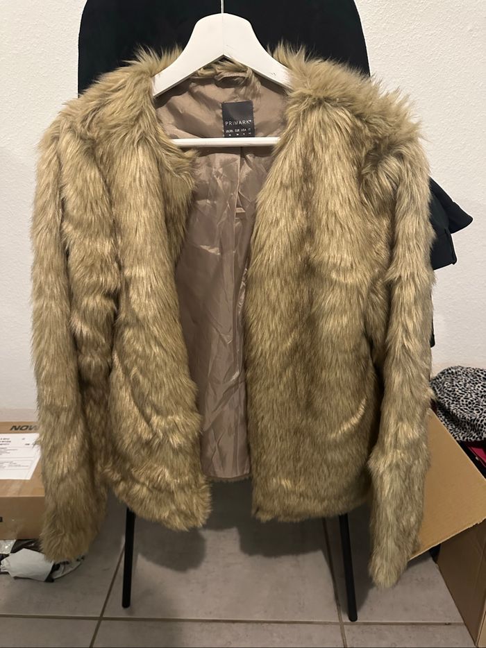Veste fourrure beige - photo numéro 2