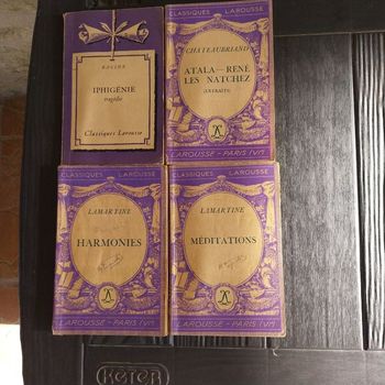 Classiques Larousse anciens 4 euros le lot de 4