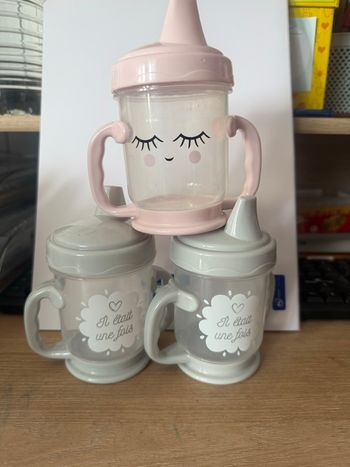 Lot de 3 verres becs verseurs 