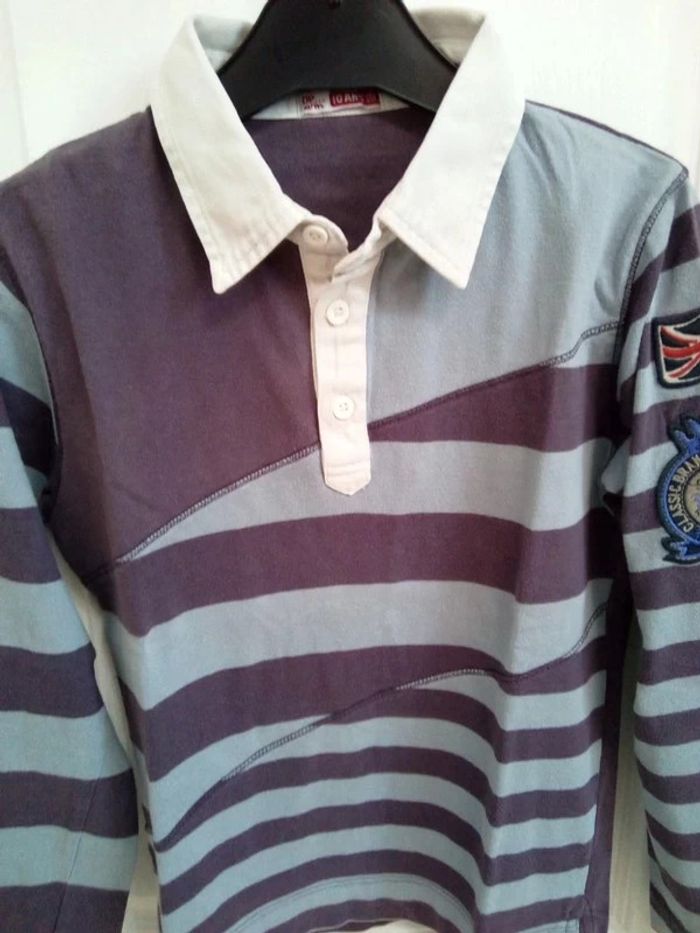 Polo/T shirt à col T.10 ans - Du pareil au même - photo numéro 4