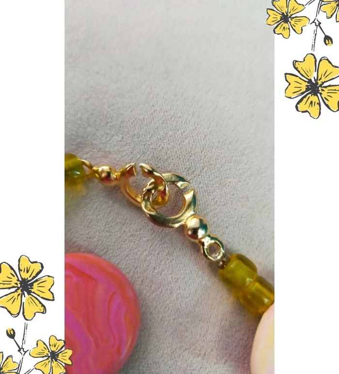 Collier fait main en pâte polymère – Nuances de rose et jaune pastel _ Collection Nuances de Rose - photo numéro 11