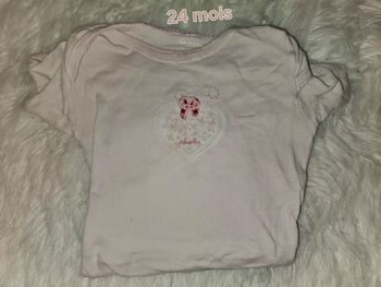 👚 Body rose manches courtes – Absorba – 24 mois