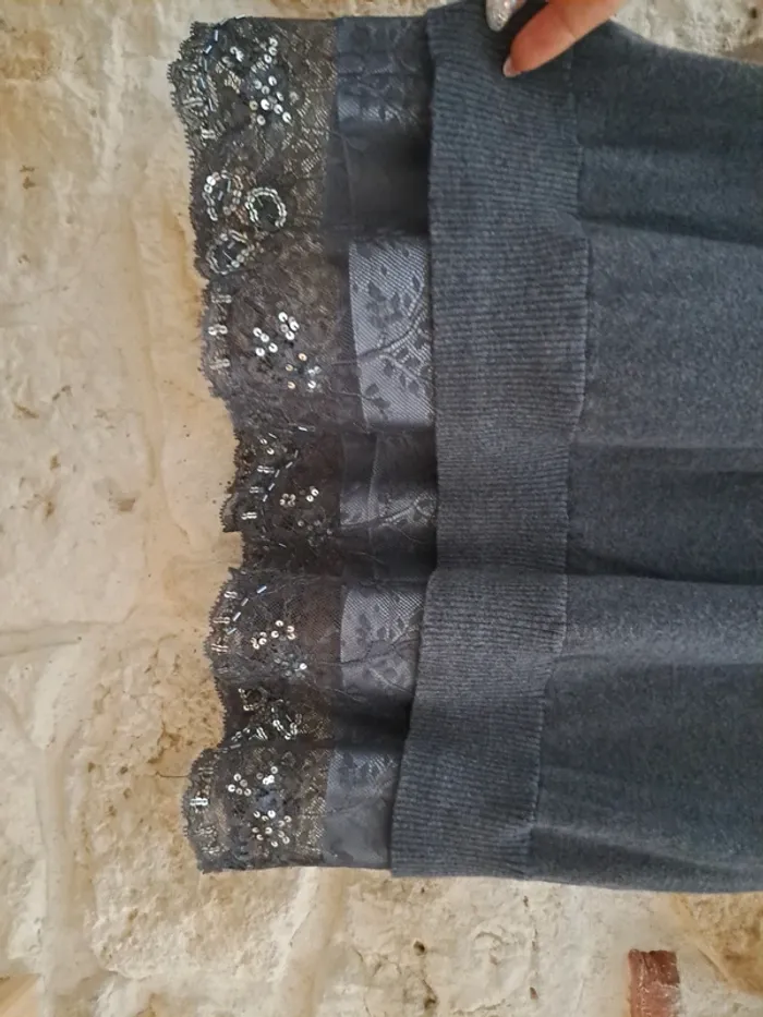 Robe pull élégante grise S - photo numéro 4