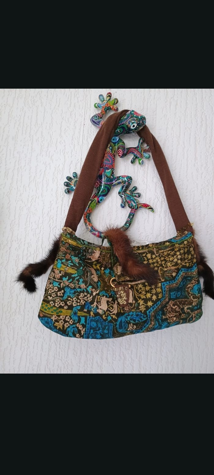 Magnifique sac prototype haute couture vison coton de soie - photo numéro 2