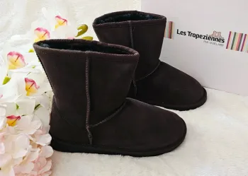 Bottes Mi Hautes Bottines Boots Cuir Fourrées Les Tropeziennes T35