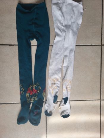 Lot de 2 paires de collant  ,taille 122,128, zeeman