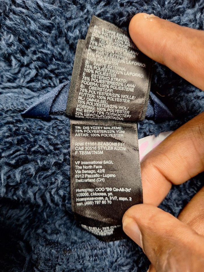 Veste the north face femme / taille M / bleu / brodé - photo numéro 12