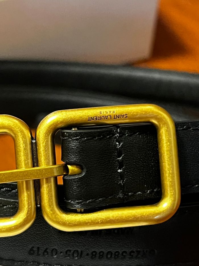 Ceinture Yves Saint Laurent pour femme avec boucle dorée - photo numéro 3