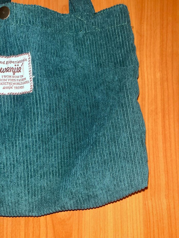 Sac à mains en velours vert foncé (petit) - photo numéro 2