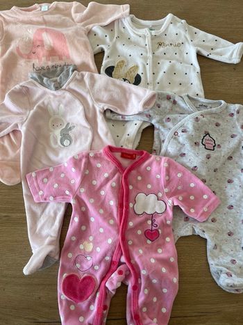 Lot pyjamas velours naissance