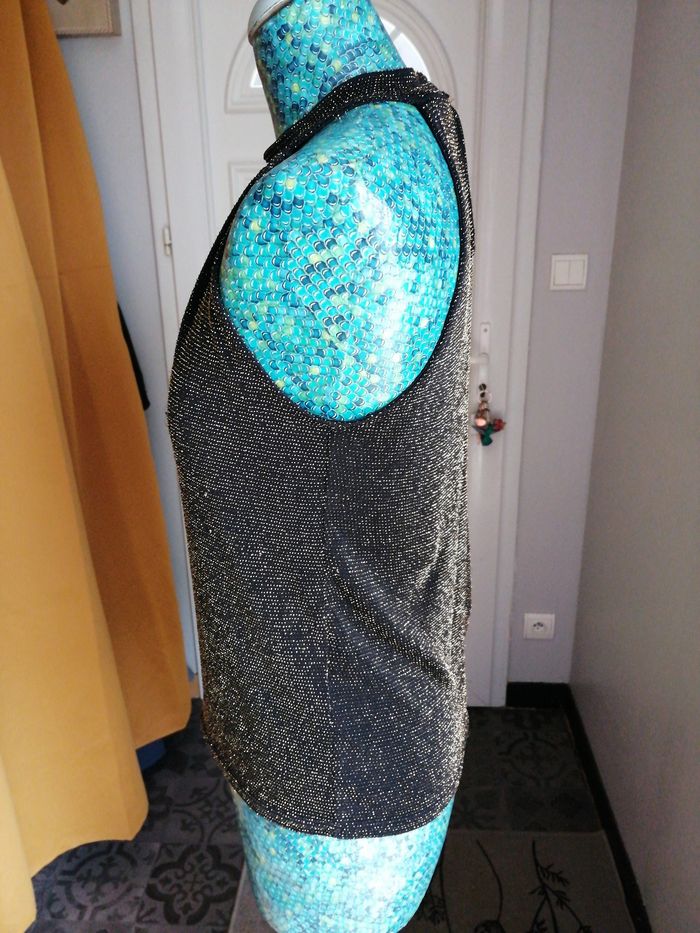 Joli haut pailleté doré La halle - photo numéro 3