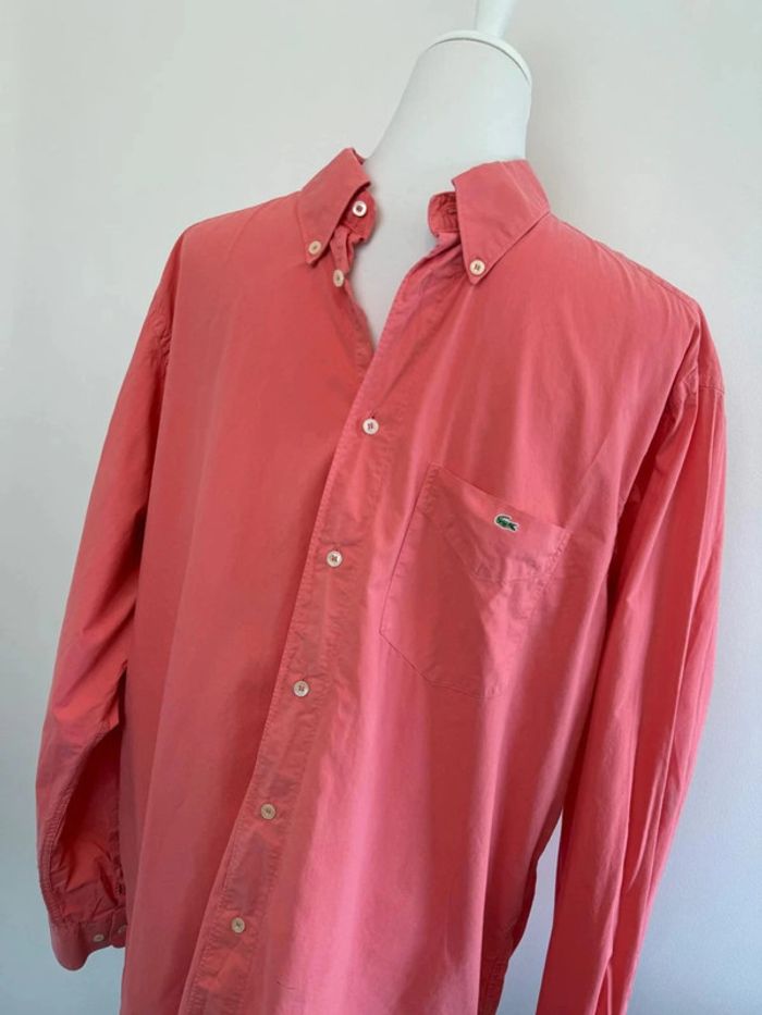 Magnifique chemise Lacoste Devanley homme unie corail taille 43 soit L-XL - photo numéro 2