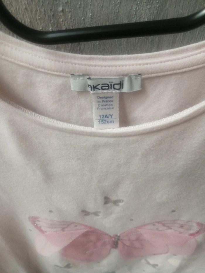 Tee shirt manche longue papillons 12A - photo numéro 3