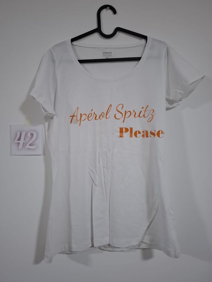 t shirt personnalisé - Apérol Spritz Please - 42/XL - 40% - photo numéro 1
