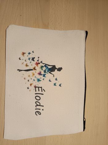 Trousse avec prénom Elodie - en toile
