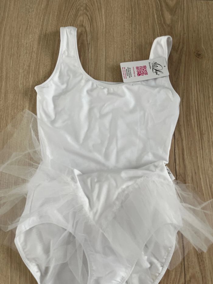 Justaucorps danse Actilign couleur blanc taille S enfant neuf avec étiquette - photo numéro 2