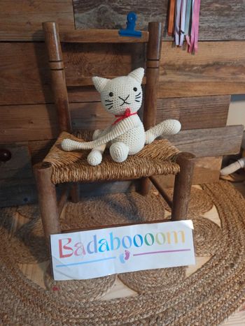 Peluche crochet chat fait main tbe