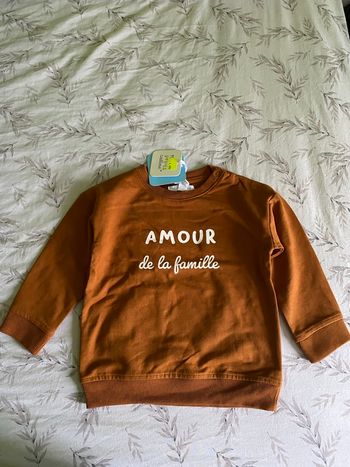 Sweat à inscription garçon,  taille 36 mois