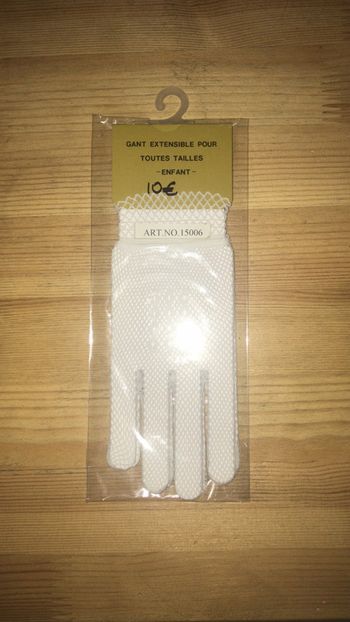 Gants enfants en résille blanc