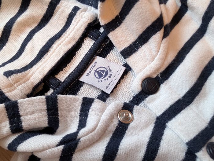Ensemble marinière garçon petit bateau - 12m - photo numéro 2
