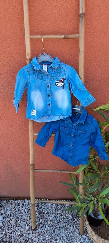 Lot chemise fille 9 mois