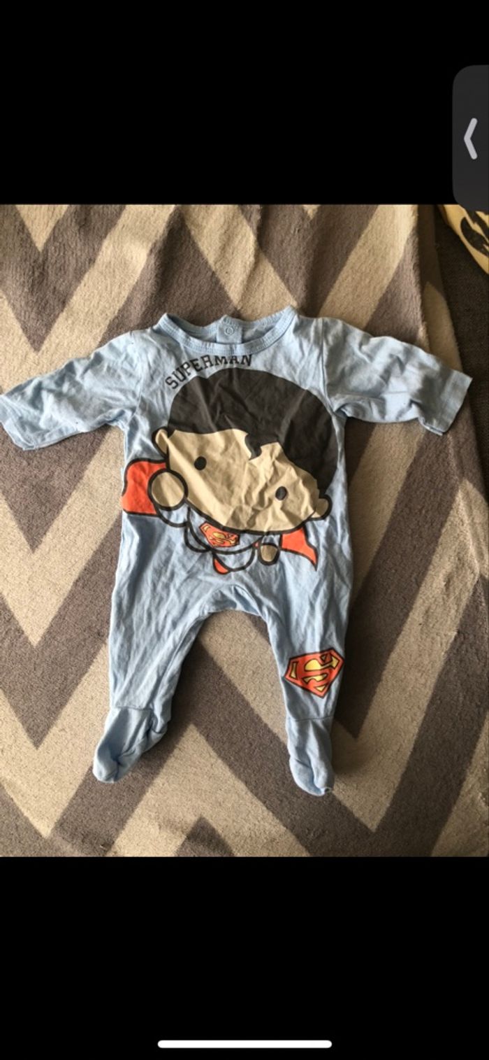 Pyjama bébé super man taille 1 mois - photo numéro 1