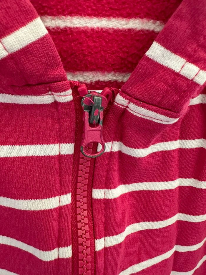 Veste à capuche à rayure rose tissaia - photo numéro 3