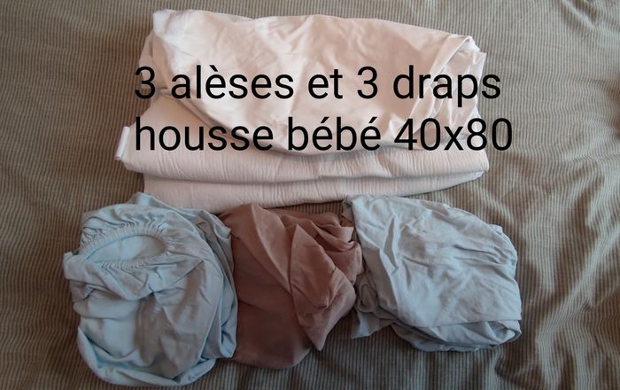 Alèses et draps housse taille 40x80