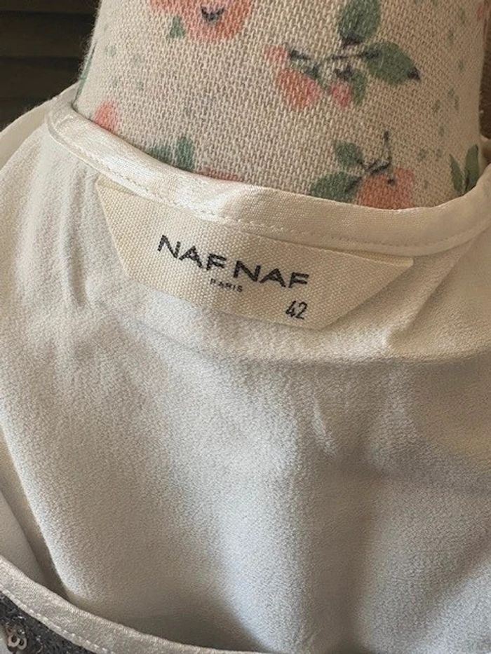 haut et t-shirt Naf Naf blanc taille 42 - photo numéro 4