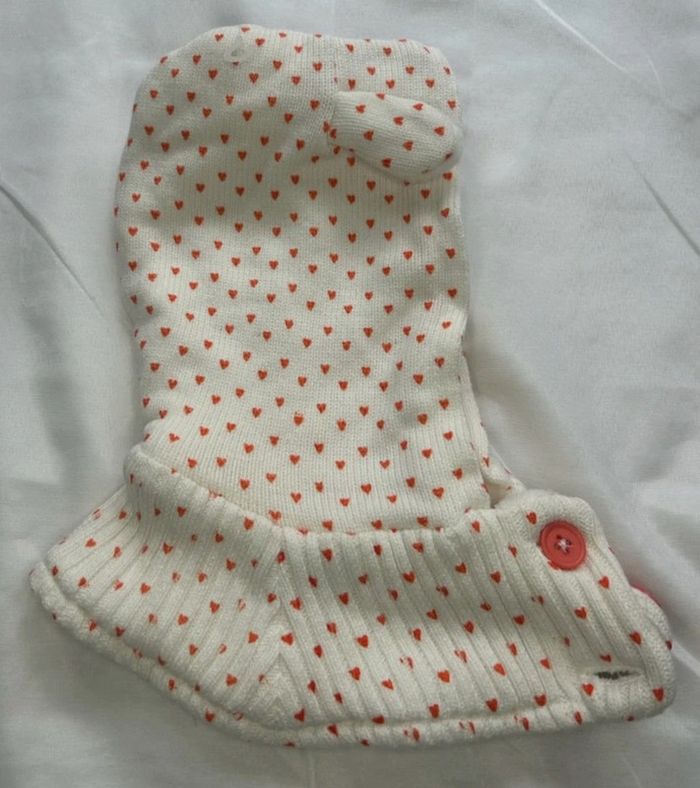 Cagoule tricot avec oreilles en relief 41 cm - photo numéro 2