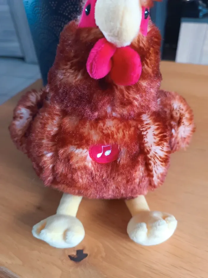 Peluche poule qui caquette bruit gipsytoys - photo numéro 3
