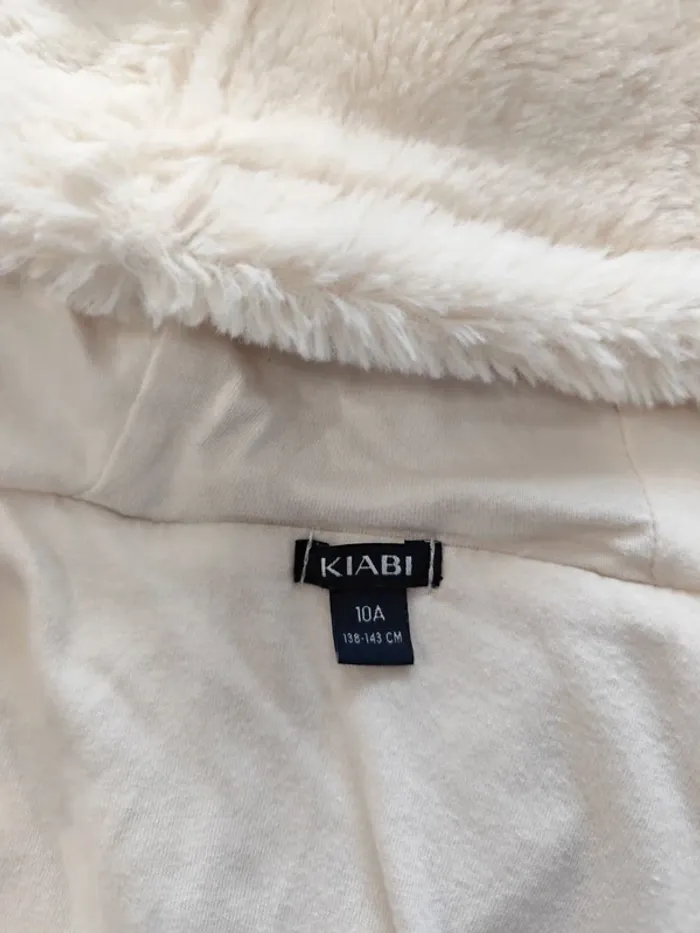 Veste sherpa crème Kiabi 10 ans - photo numéro 4