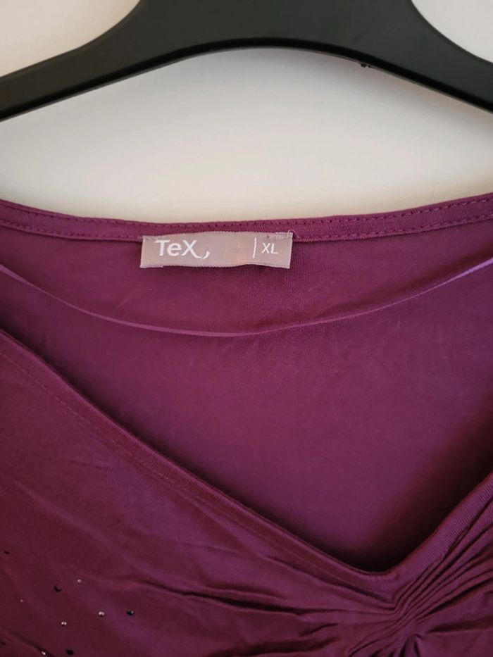 T shirt tex violet - photo numéro 2