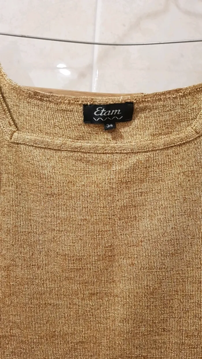 Joli top doré Etam 34 - photo numéro 2