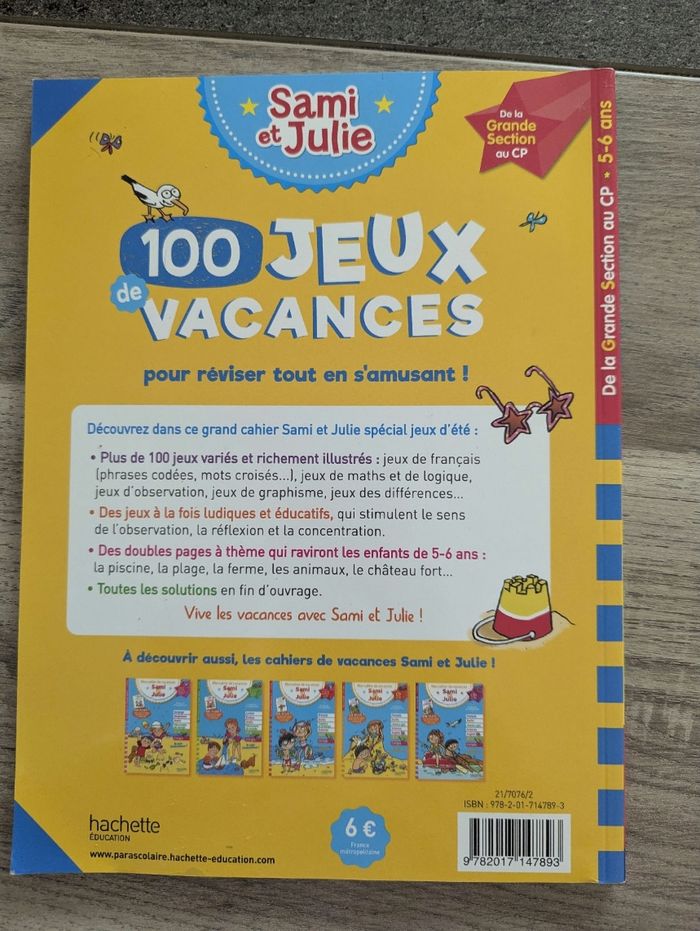 Cahier de vacances grande section au CP sami et Julie neuf - photo numéro 2