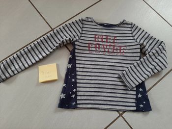 Tee-shirt manches longues réversibles 3 pommes 9 ans