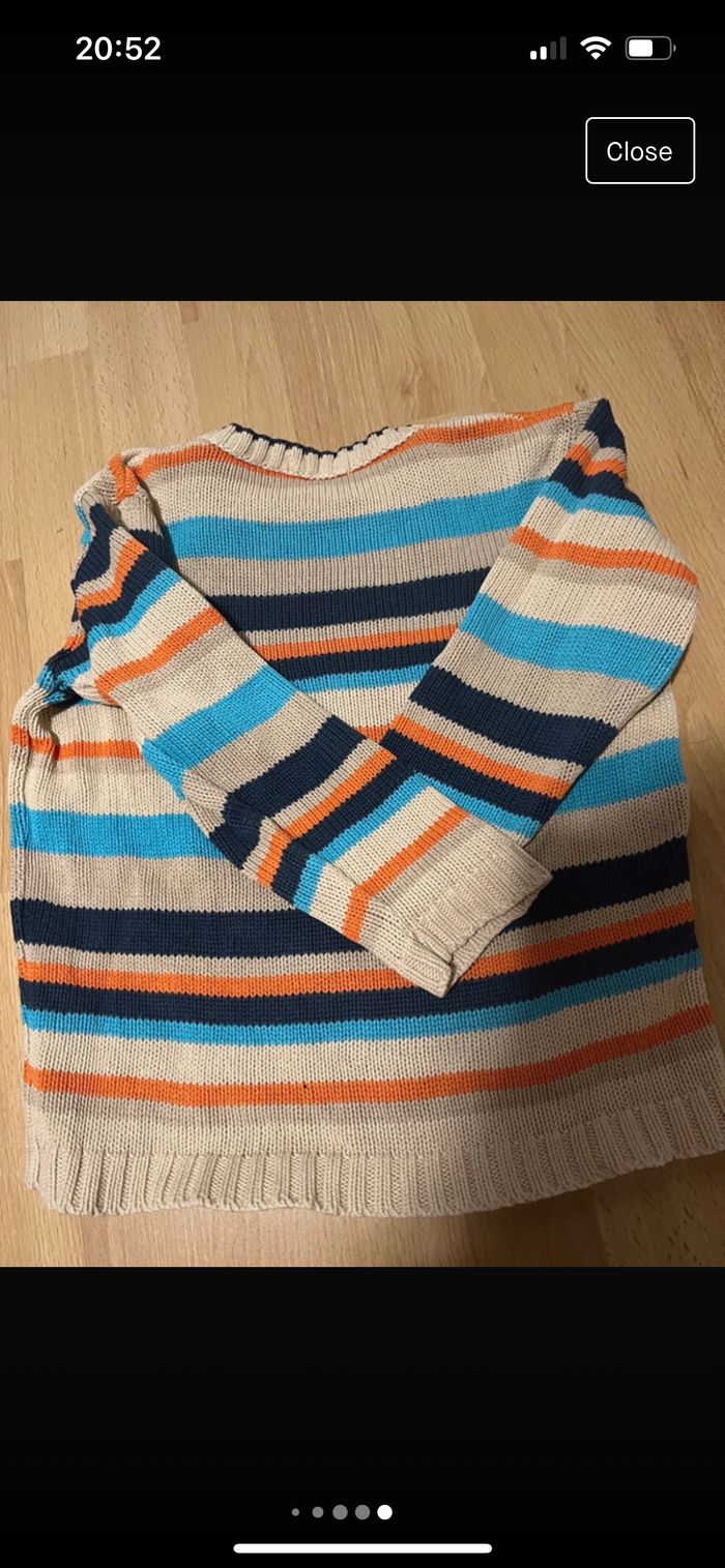 Pull rayé garçon zara 4/5 ans - photo numéro 2