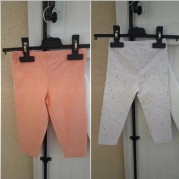 lot 2  leggings bébés  filles 18 mois /80 cms