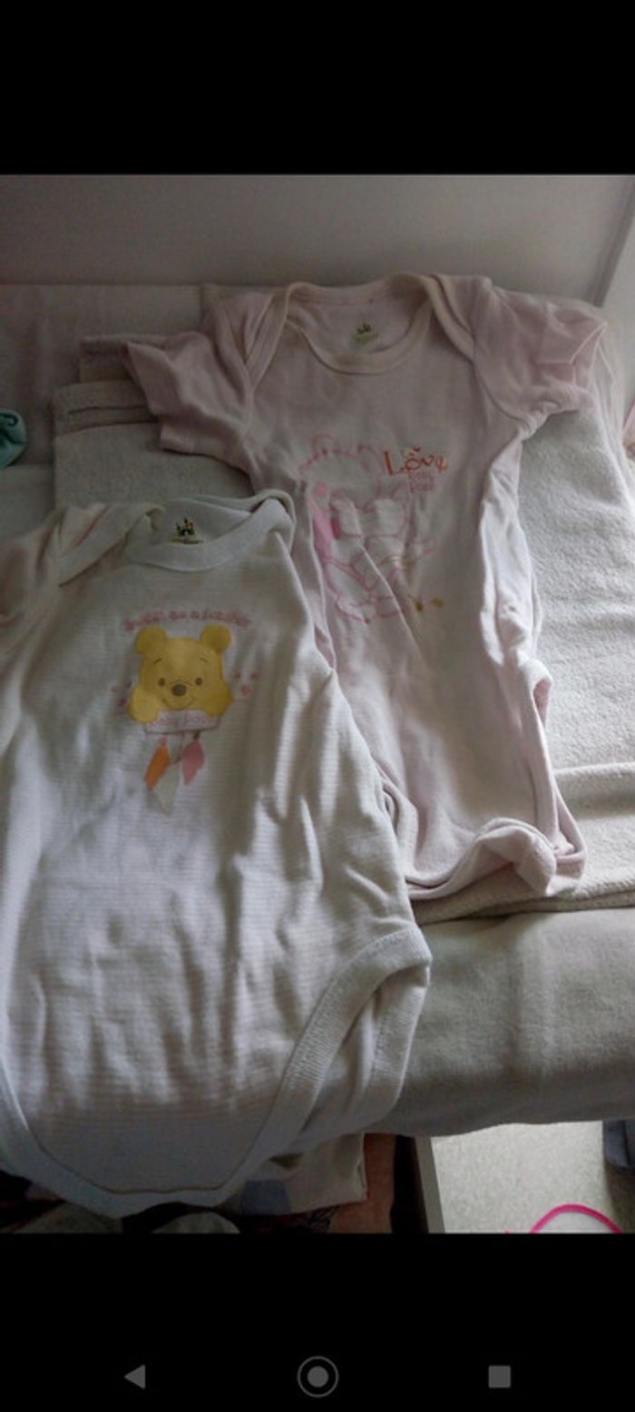 Lot de 2 bodies manches courtes Winnie l'ourson