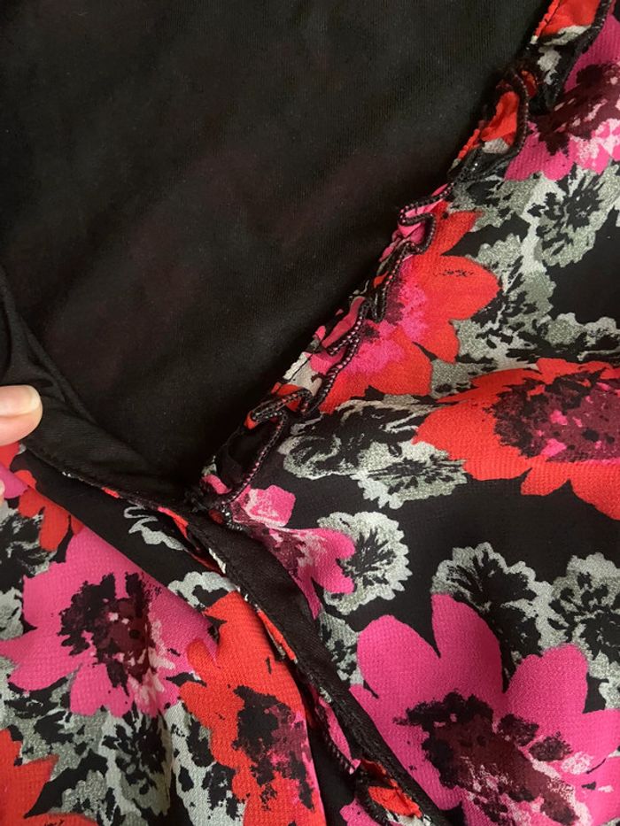 Petite robe courte à fleurs et volants h&m - photo numéro 6