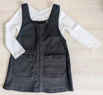 Ensemble robe jean + Tee-shirt ML TBE