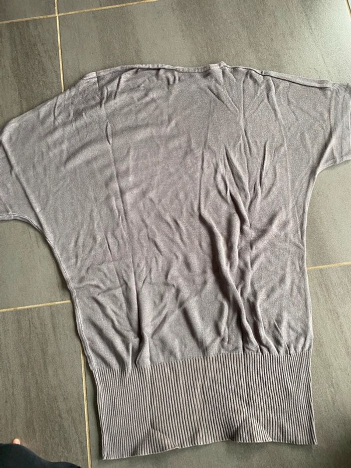 TEE shirt pailleté gris taille 40 - photo numéro 3