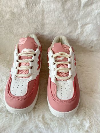 Baskets blanches et roses 38