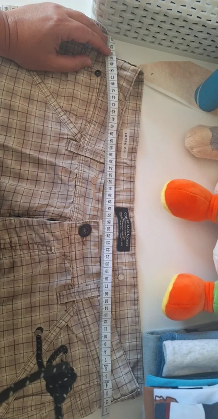 Pantacourt homme à carreaux - photo numéro 4