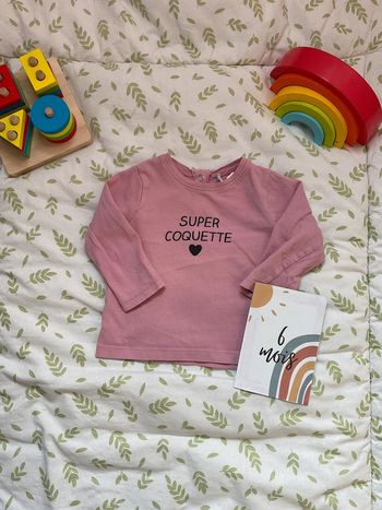 teeshirt manches longues rose 6 mois orchestra