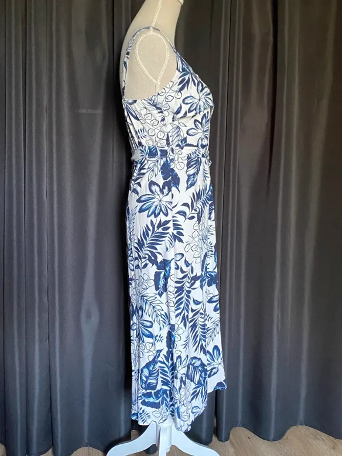 Robe à fleurs viscose et lin - photo numéro 3
