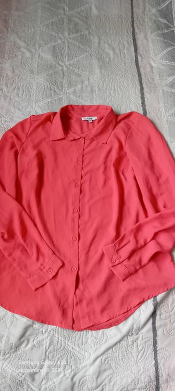 Chemise en viscose rose corail femme 36 la halle