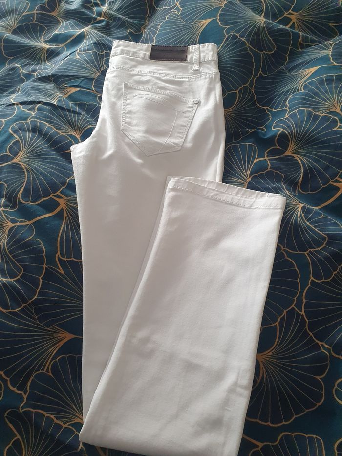 Pantalon blanc droit Camaïeu - photo numéro 2