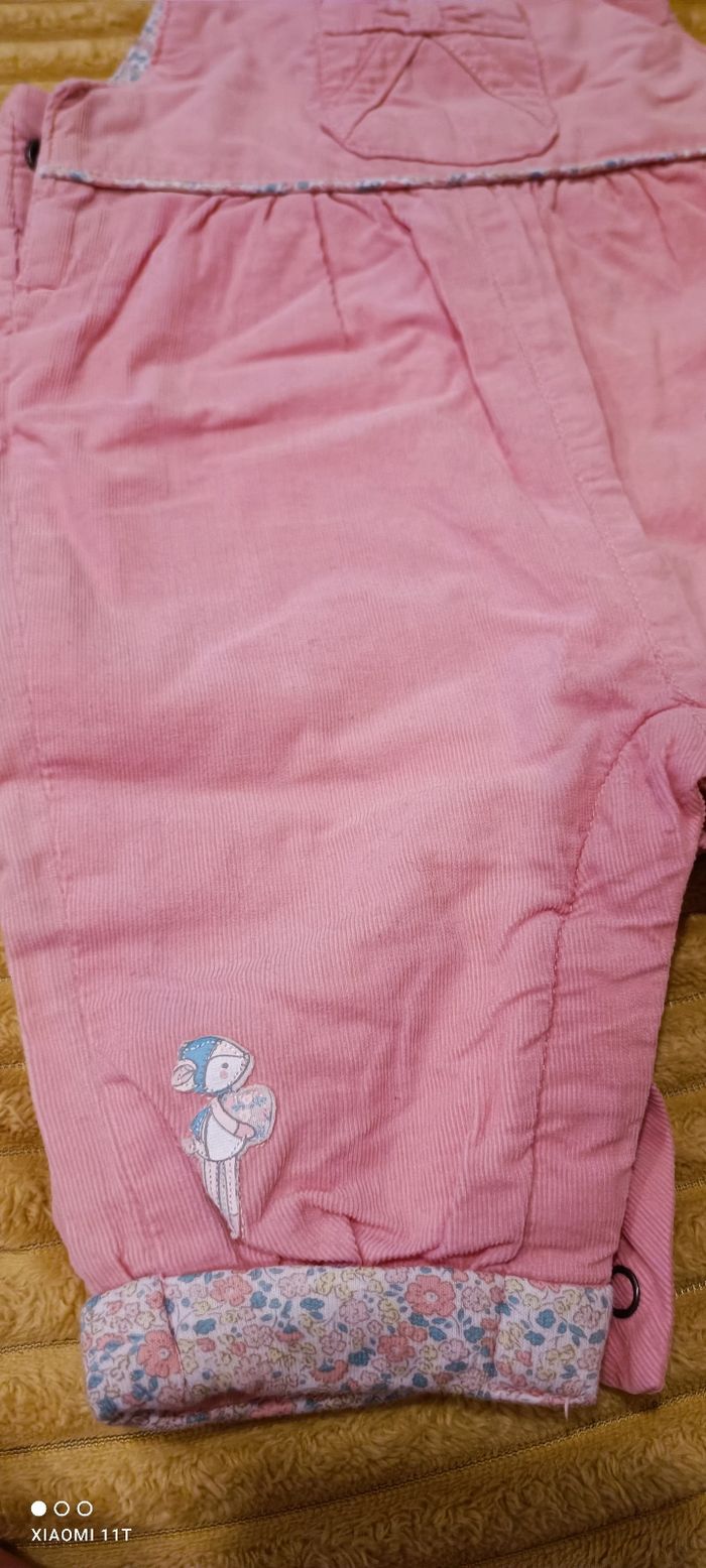 Salopette rose velours - photo numéro 2