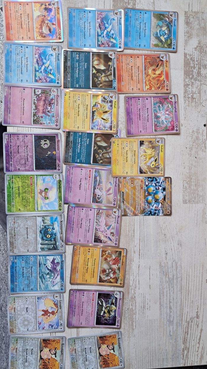Lot de carte holo et reverse évolution prismatique - photo numéro 2